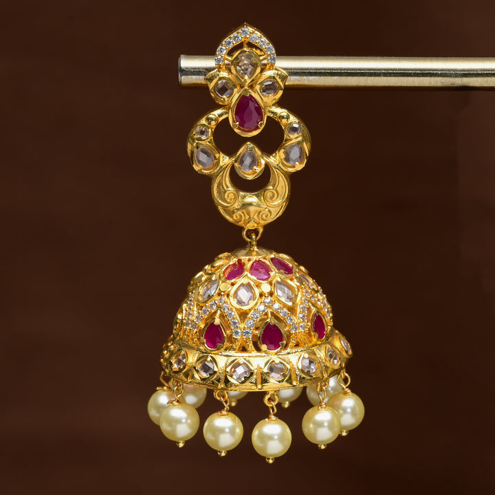 Uncut Polki Jhumka Earrings