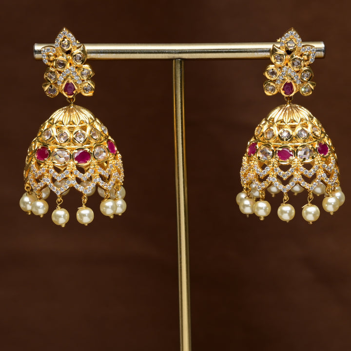 Uncut Polki Jhumka Earrings