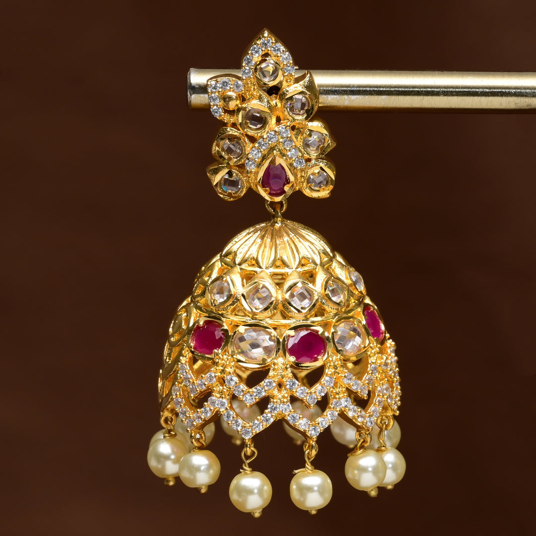 Uncut Polki Jhumka Earrings