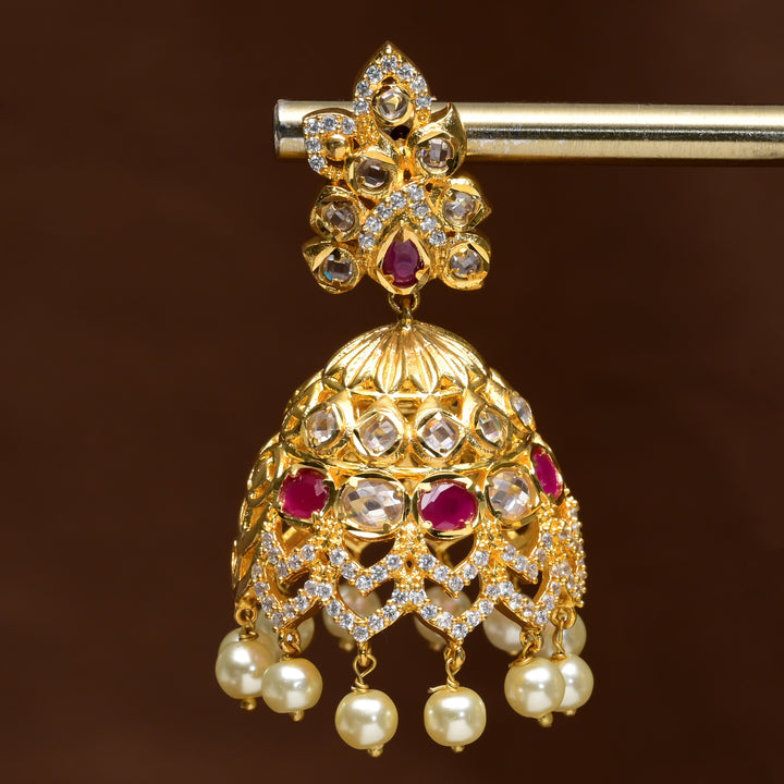 Uncut Polki Jhumka Earrings