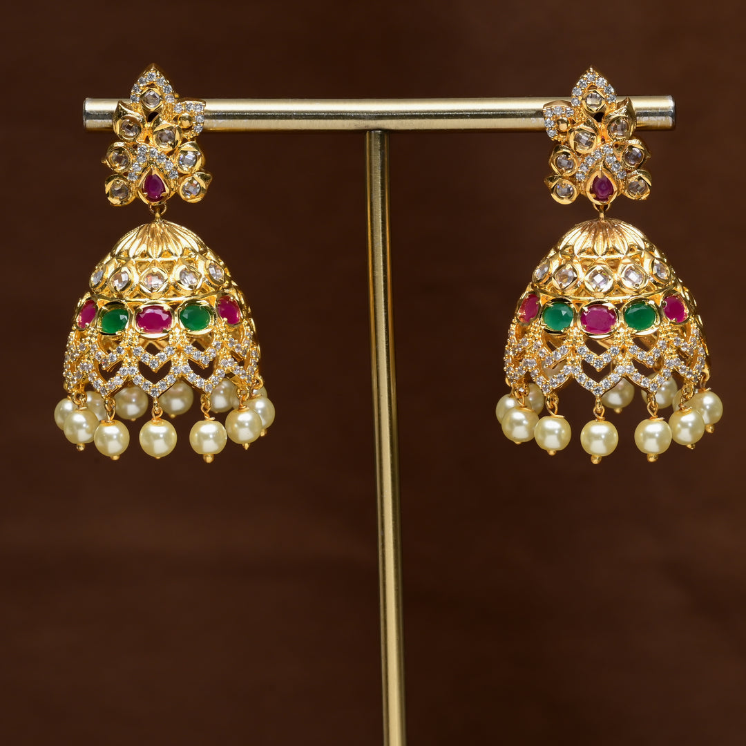 Uncut Polki Jhumka Earrings