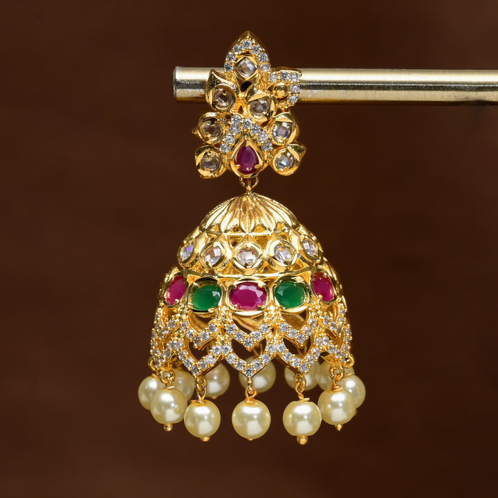Uncut Polki Jhumka Earrings