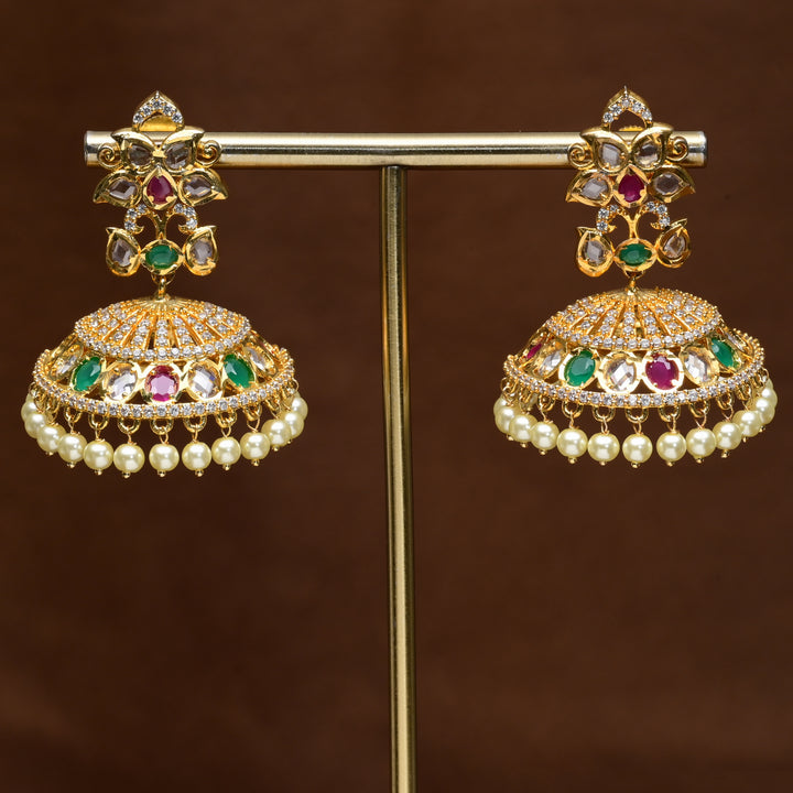 Uncut Polki Jhumka Earrings