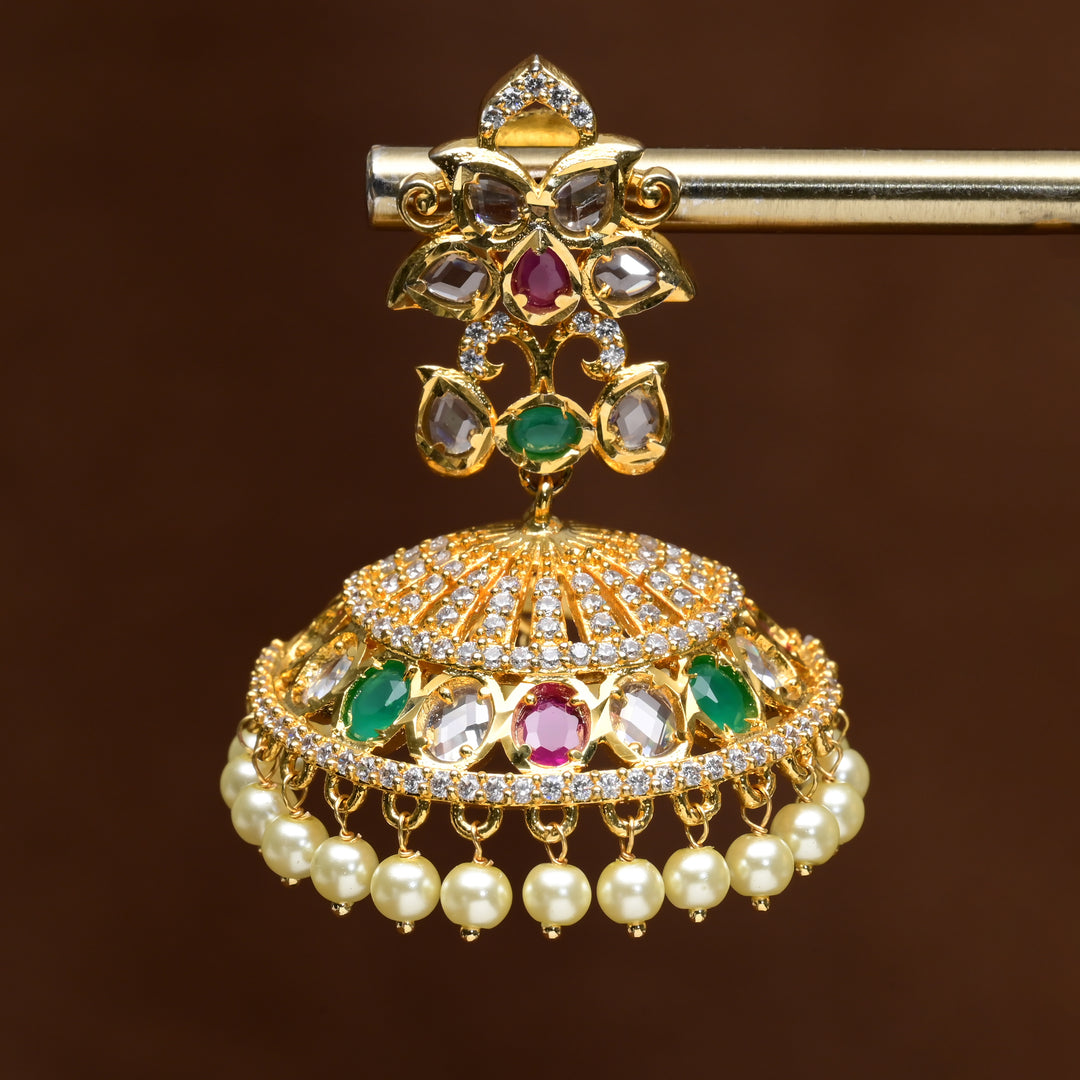 Uncut Polki Jhumka Earrings
