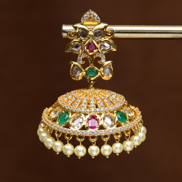 Uncut Polki Jhumka Earrings