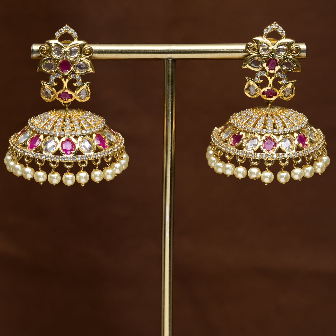 Uncut Polki Jhumka Earrings