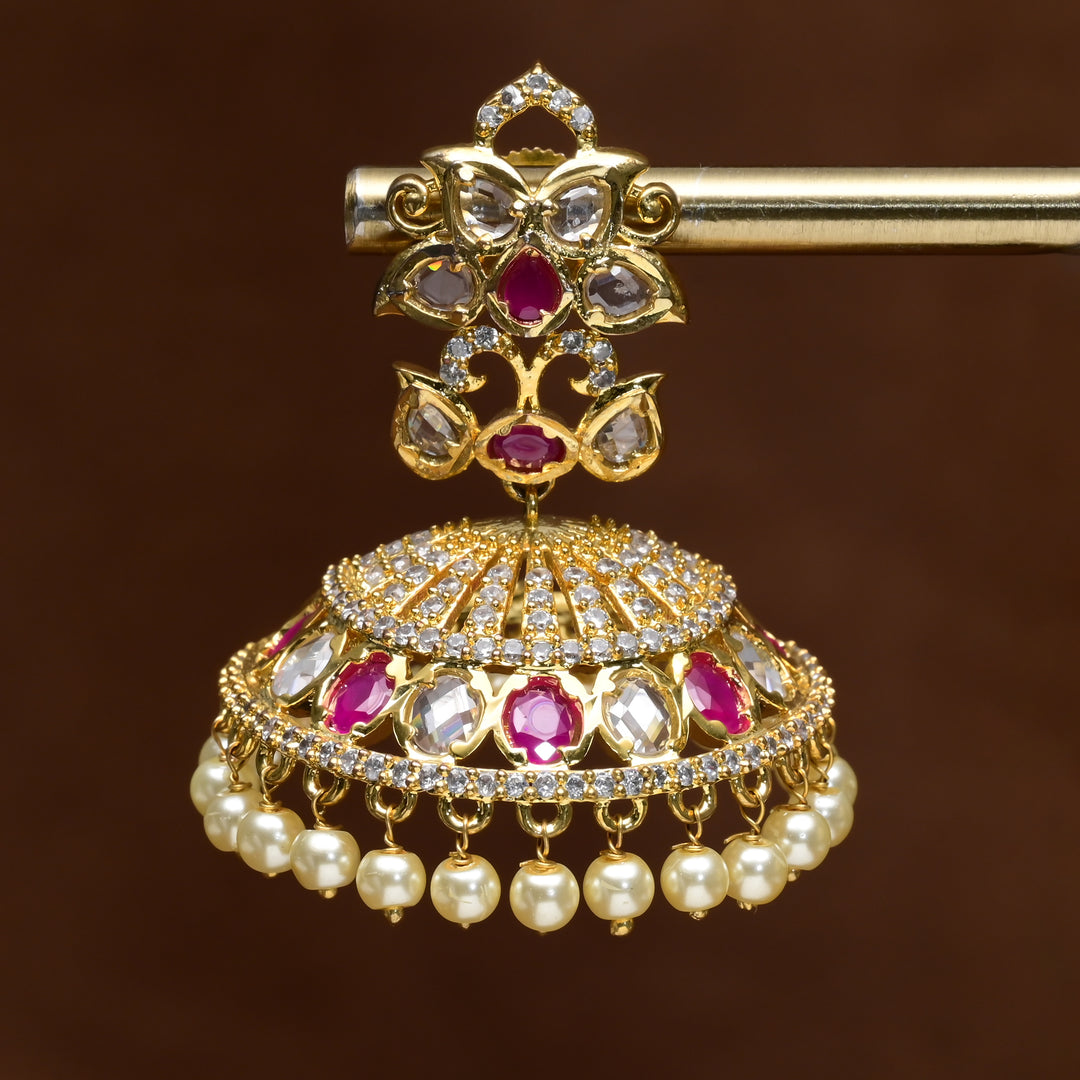 Uncut Polki Jhumka Earrings