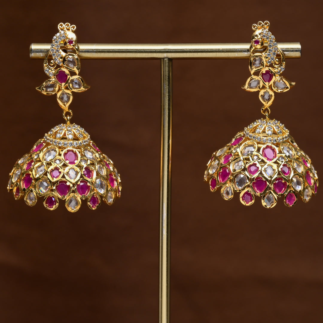 Uncut Polki Jhumka Earrings