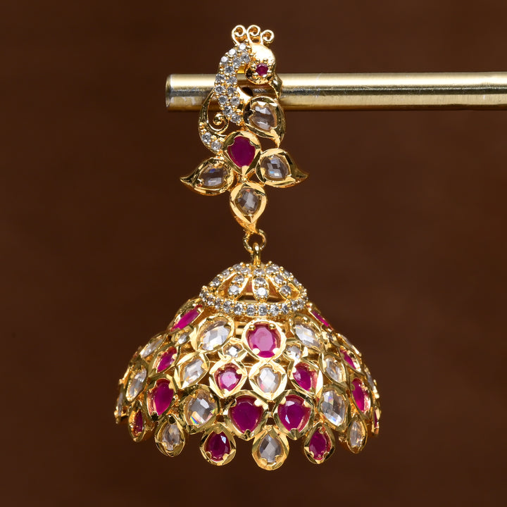 Uncut Polki Jhumka Earrings