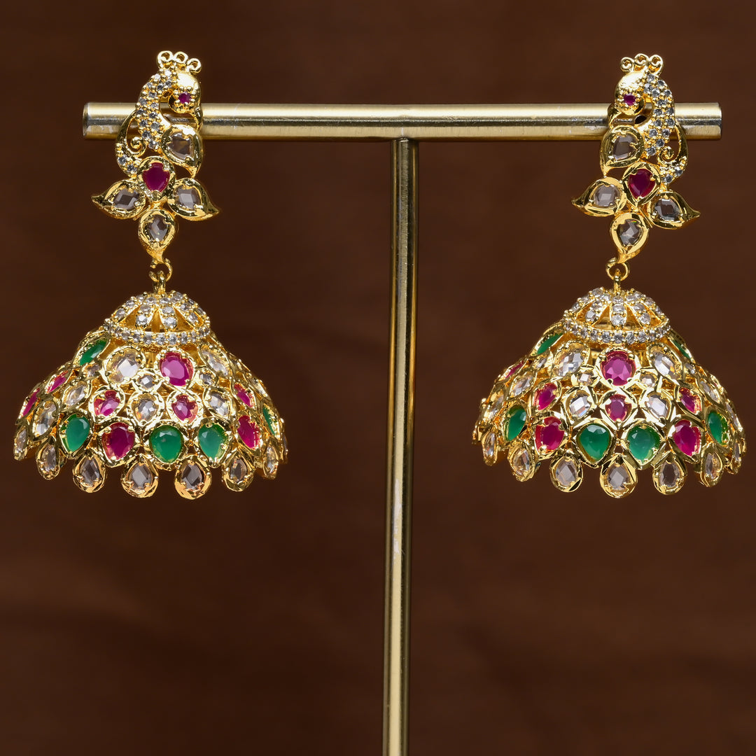 Uncut Polki Jhumka Earrings