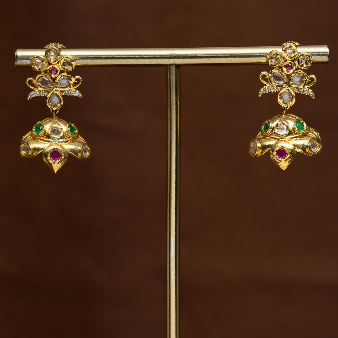 Uncut Polki Jhumka Earrings