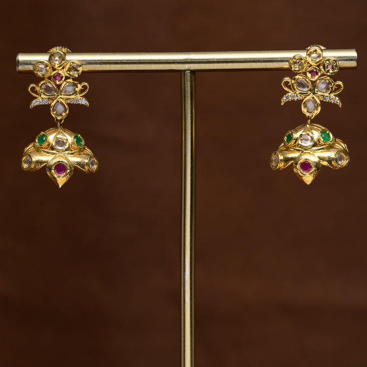 Uncut Polki Jhumka Earrings