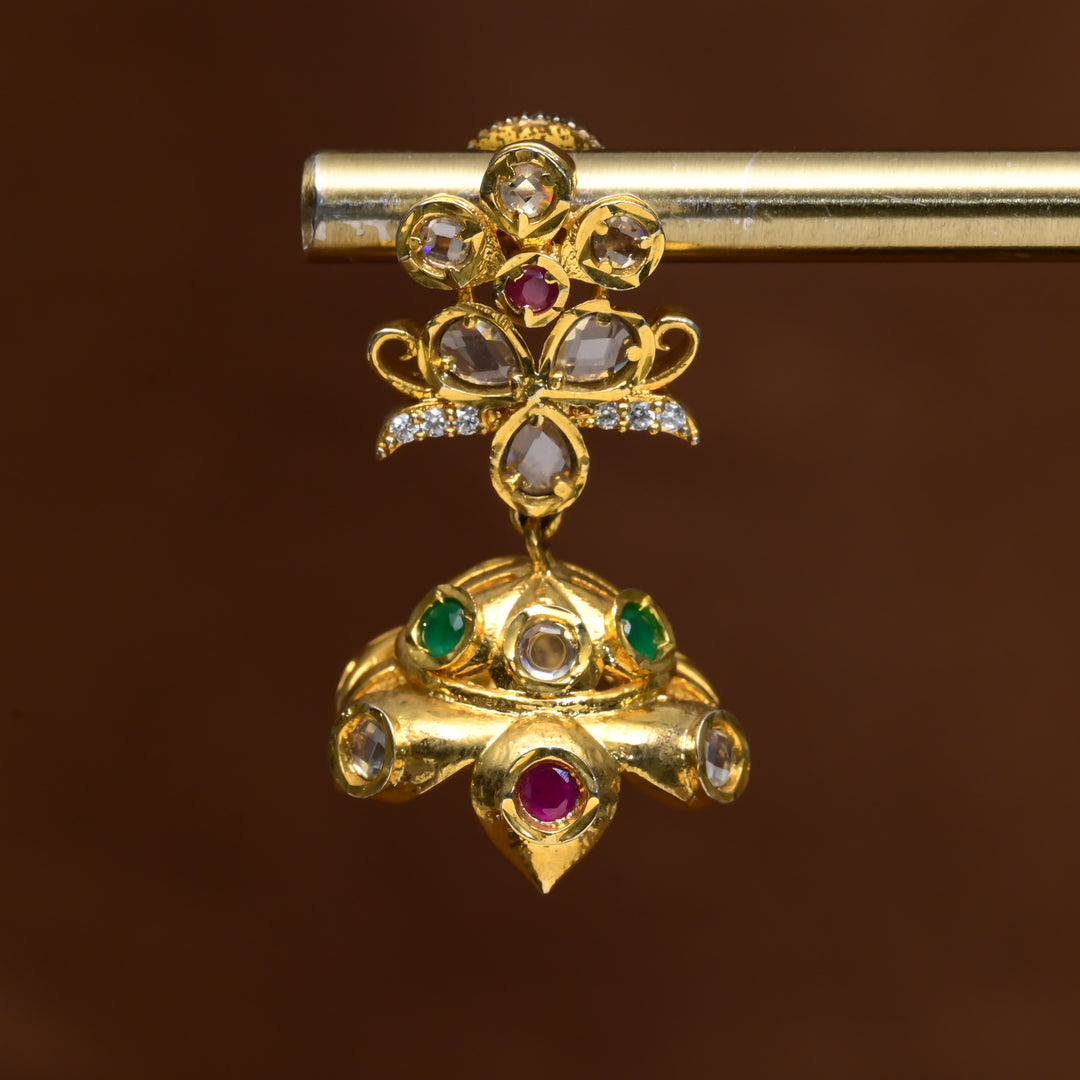 Uncut Polki Jhumka Earrings