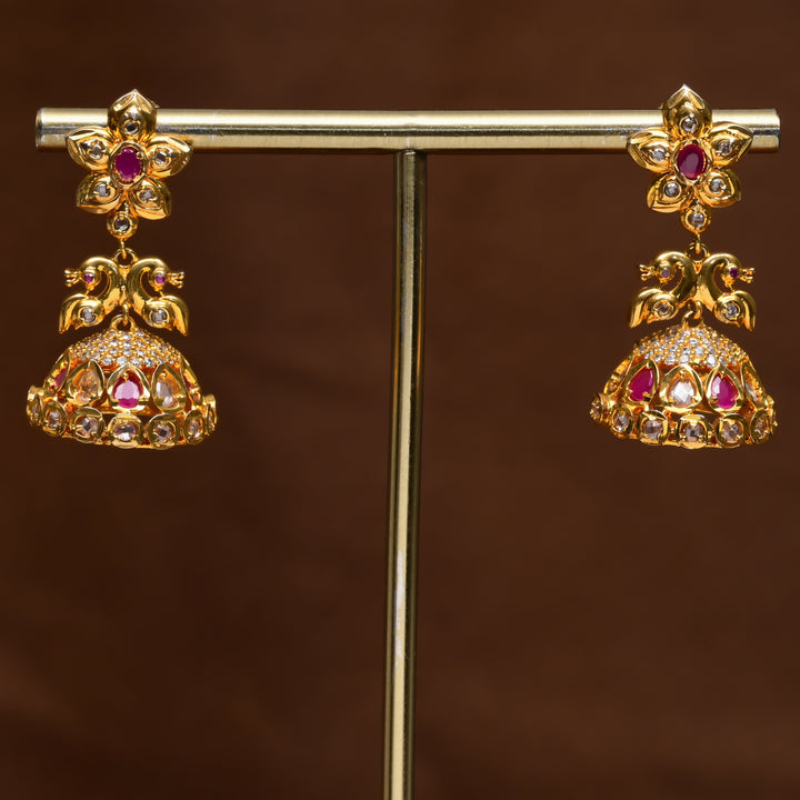 Uncut Polki Jhumka Earrings