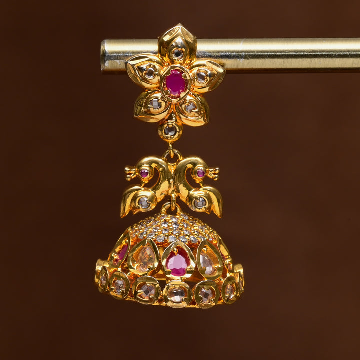 Uncut Polki Jhumka Earrings