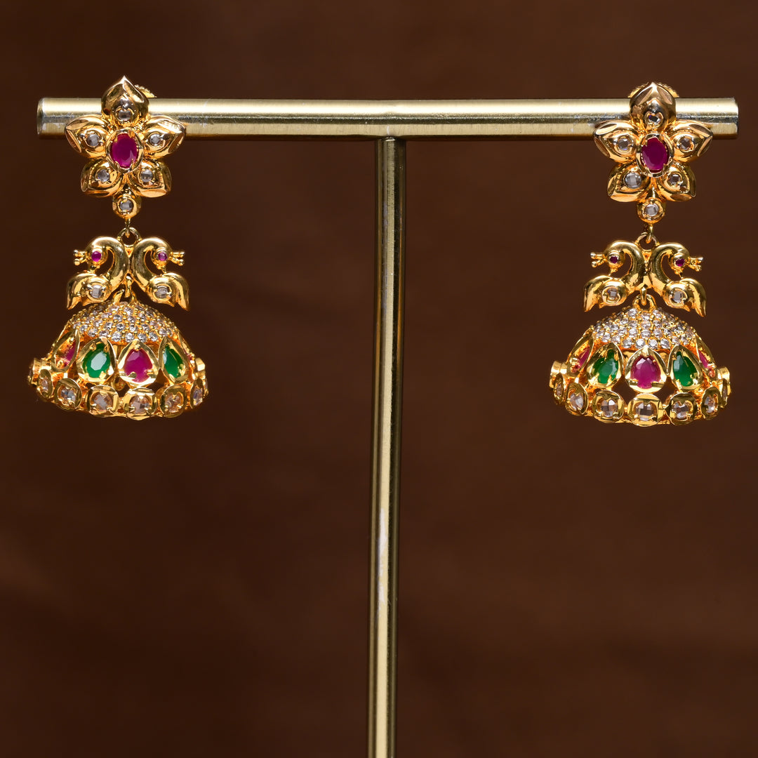 Uncut Polki Jhumka Earrings