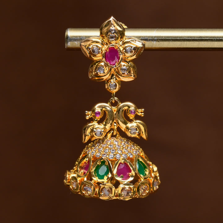 Uncut Polki Jhumka Earrings