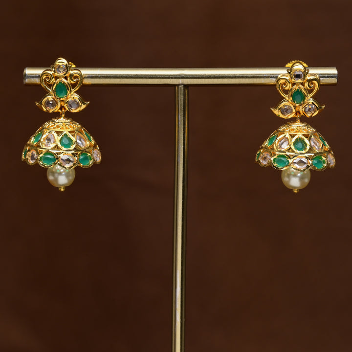 Uncut Polki Jhumka Earrings
