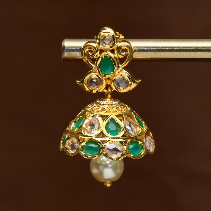 Uncut Polki Jhumka Earrings