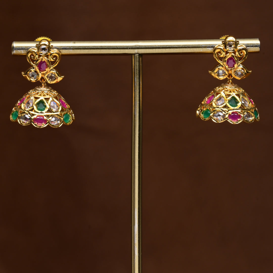 Uncut Polki Jhumka Earrings