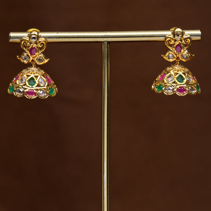 Uncut Polki Jhumka Earrings