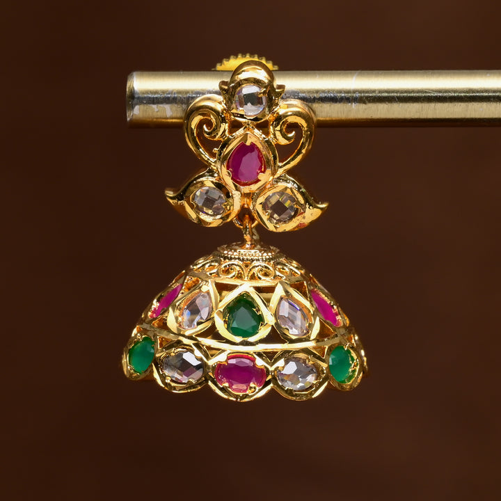 Uncut Polki Jhumka Earrings