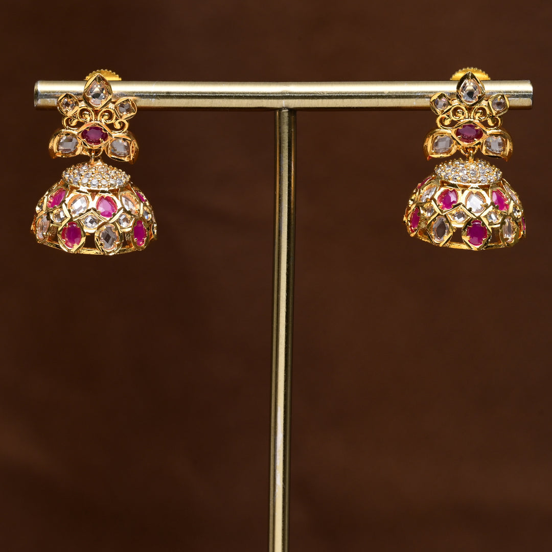 Uncut Polki Jhumka Earrings