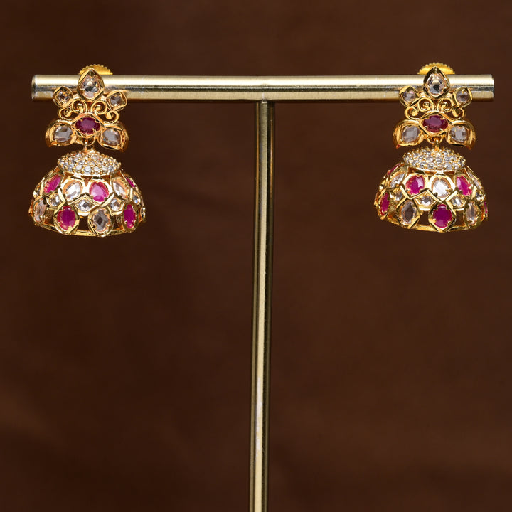 Uncut Polki Jhumka Earrings