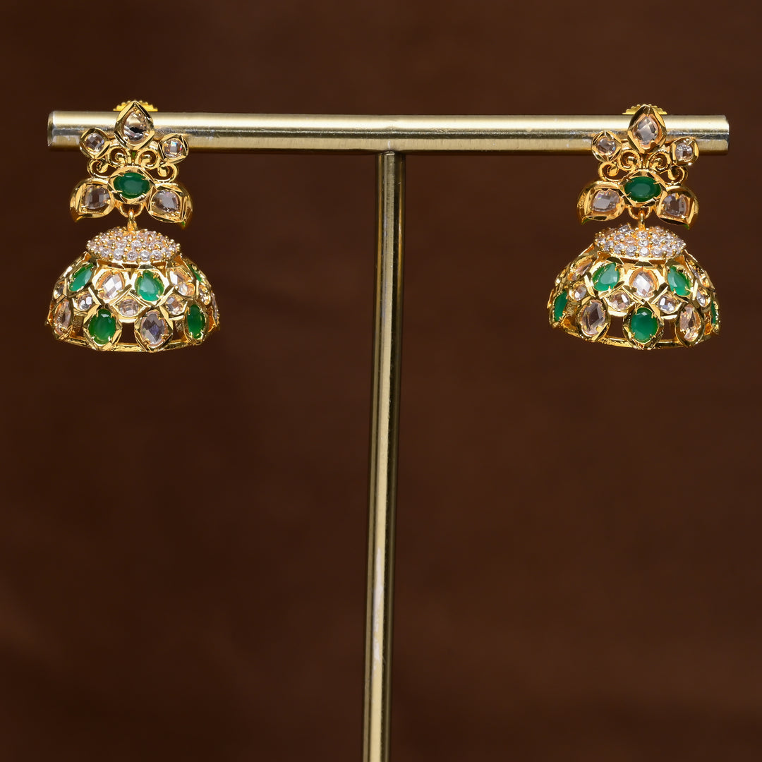 Uncut Polki Jhumka Earrings