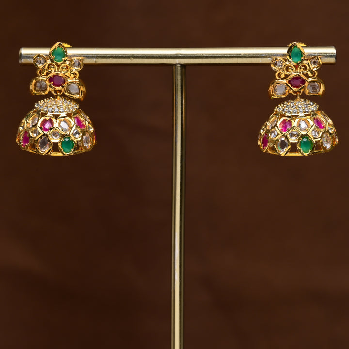 Uncut Polki Jhumka Earrings