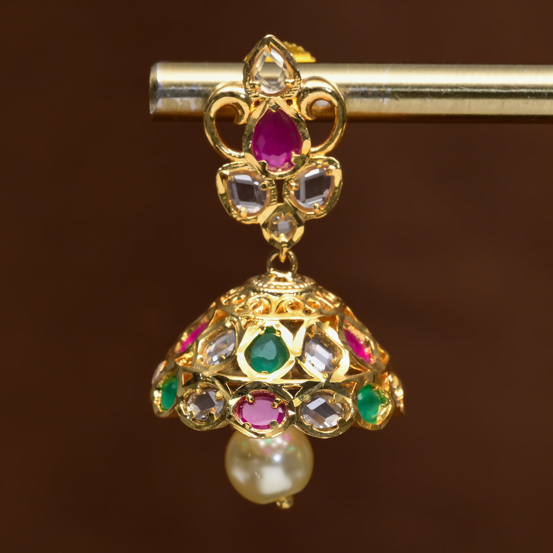 Uncut Polki Jhumka Earrings