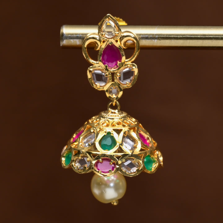 Uncut Polki Jhumka Earrings