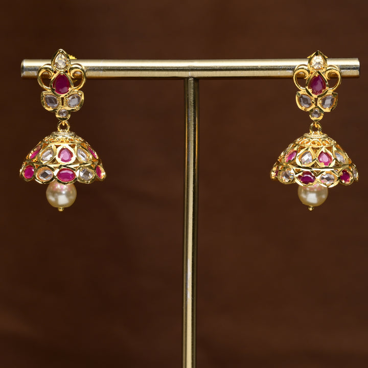 Uncut Polki Jhumka Earrings