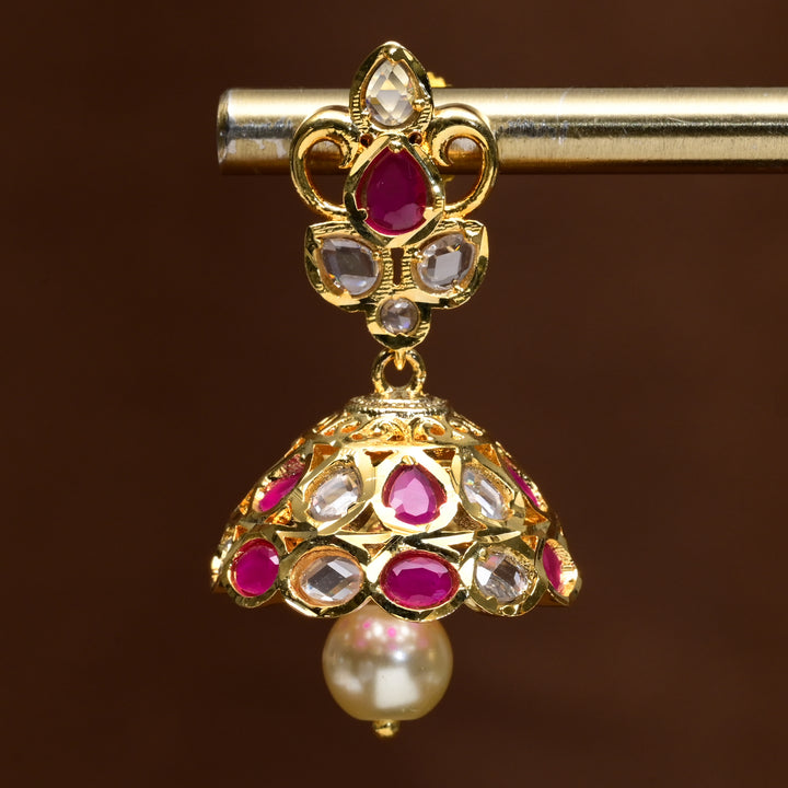 Uncut Polki Jhumka Earrings