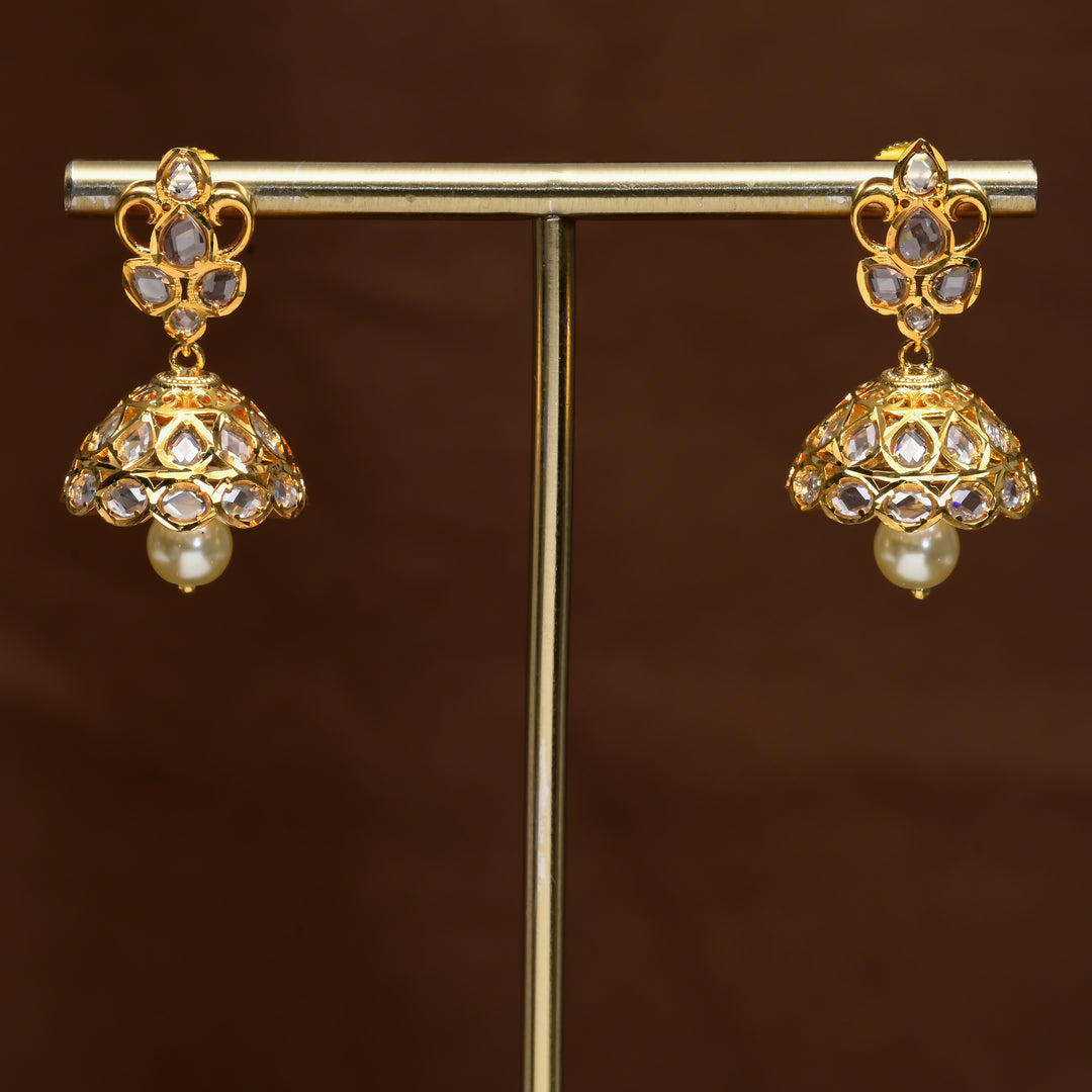 Uncut Polki Jhumka Earrings