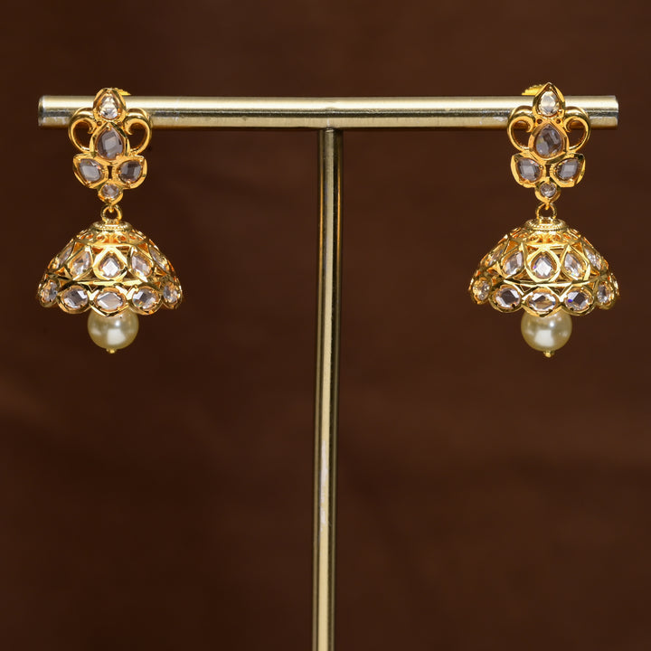 Uncut Polki Jhumka Earrings