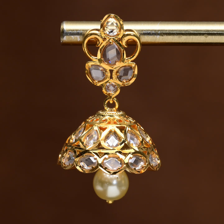 Uncut Polki Jhumka Earrings