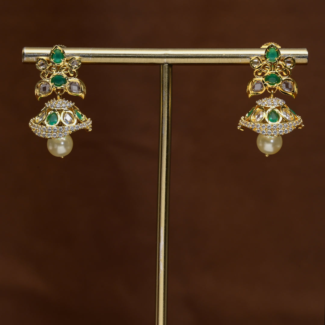 Uncut Polki Jhumka Earrings