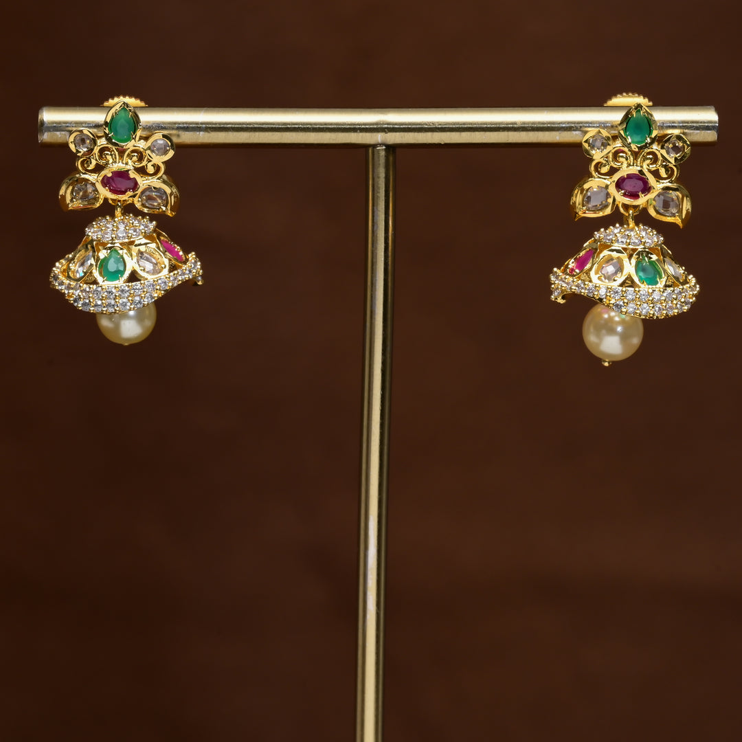 Uncut Polki Jhumka Earrings