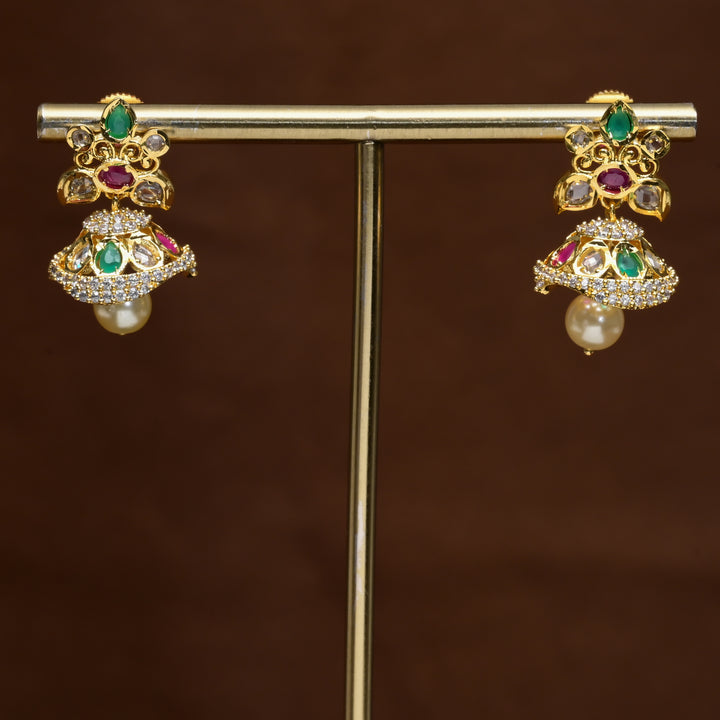 Uncut Polki Jhumka Earrings