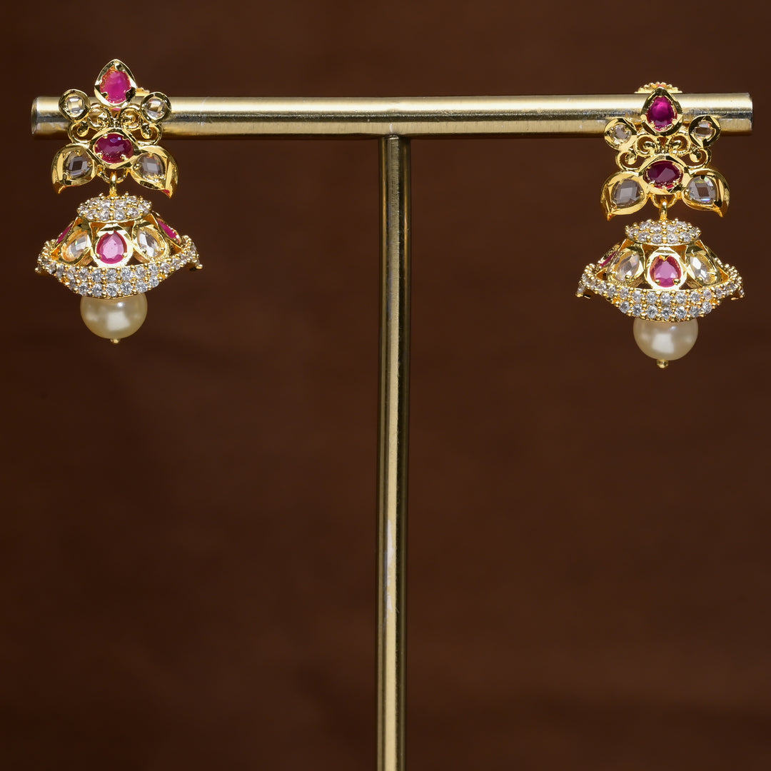 Uncut Polki Jhumka Earrings