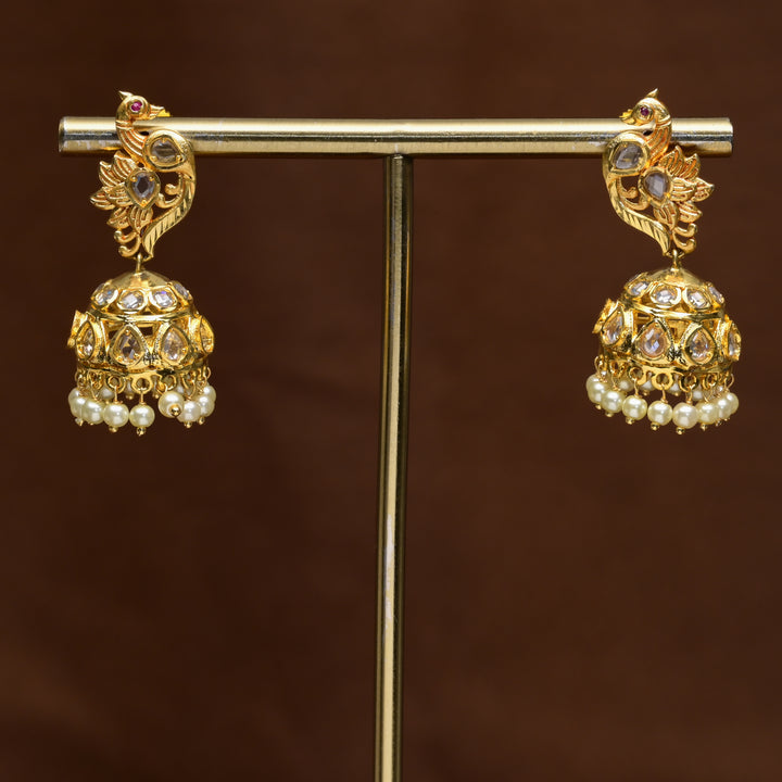 Uncut Polki Jhumka Earrings