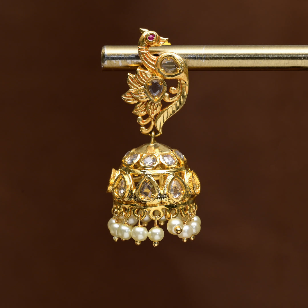 Uncut Polki Jhumka Earrings