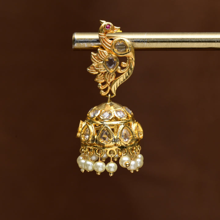 Uncut Polki Jhumka Earrings