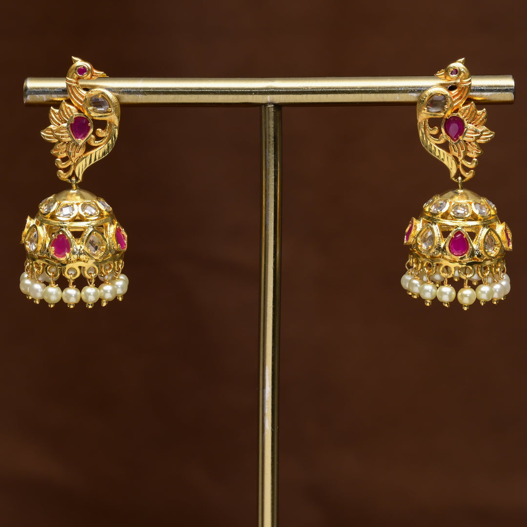 Uncut Polki Jhumka Earrings