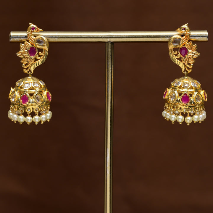 Uncut Polki Jhumka Earrings