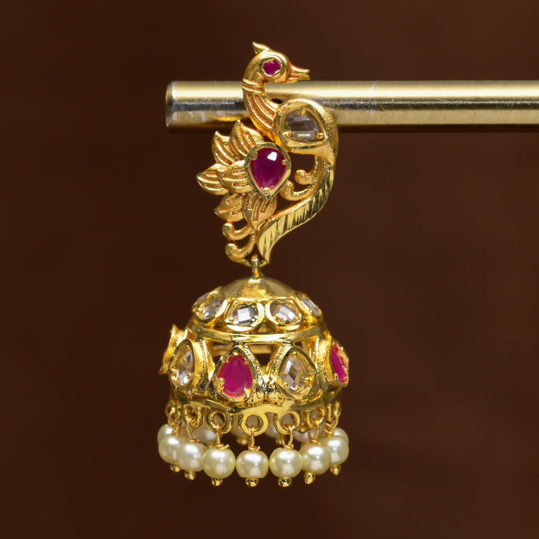 Uncut Polki Jhumka Earrings