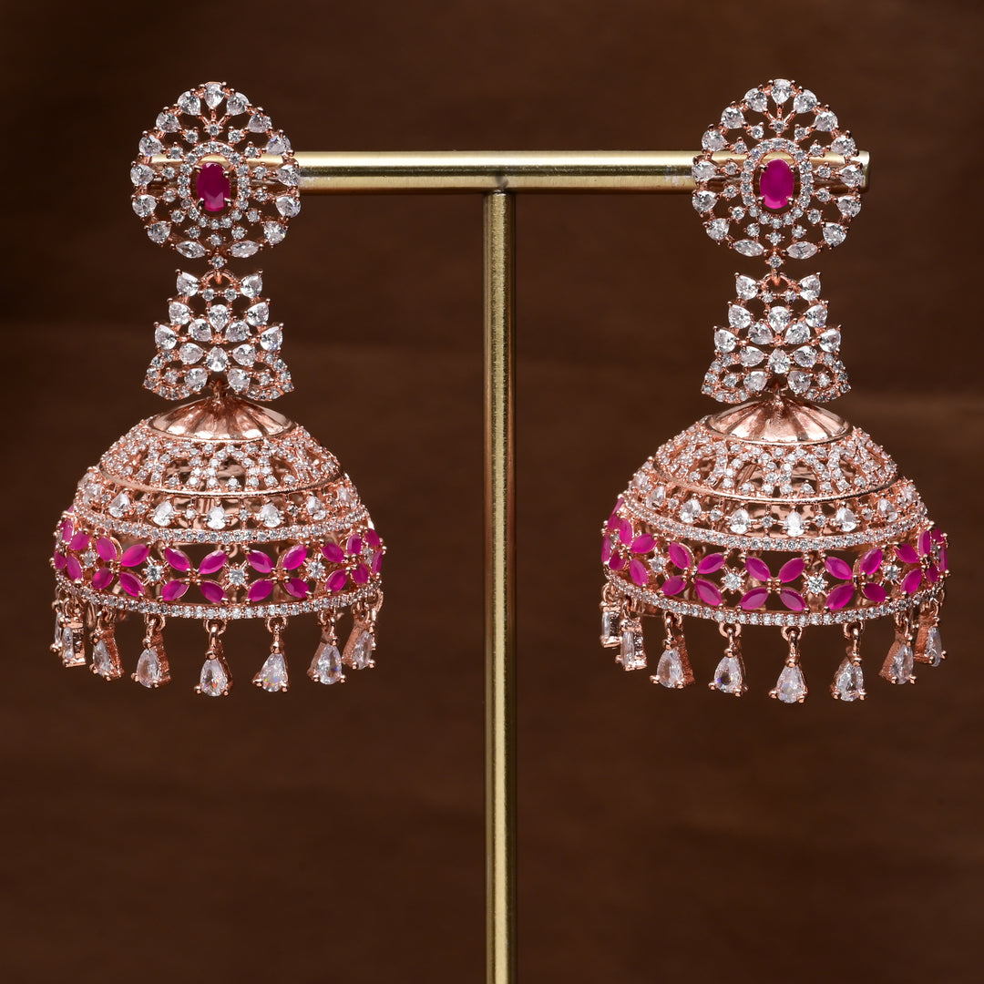 CZ Jhumka Earrings