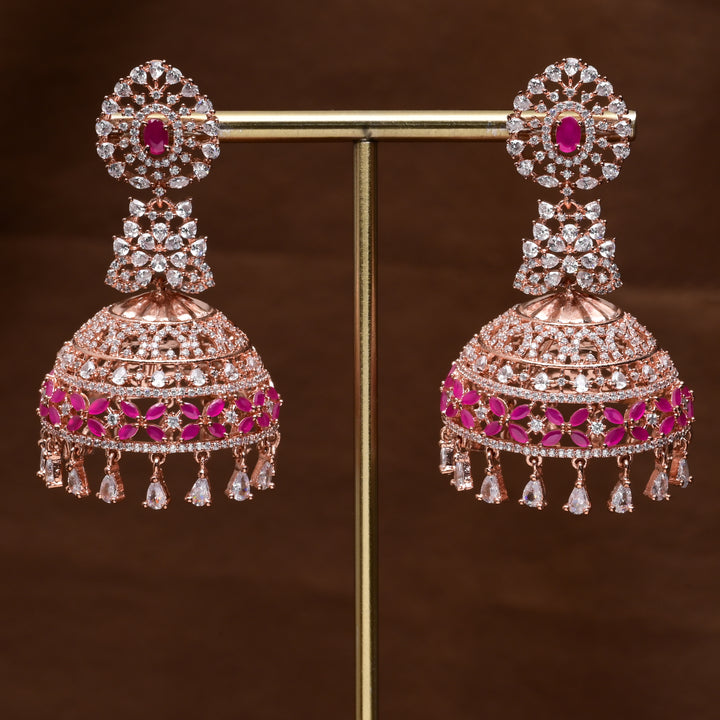 CZ Jhumka Earrings