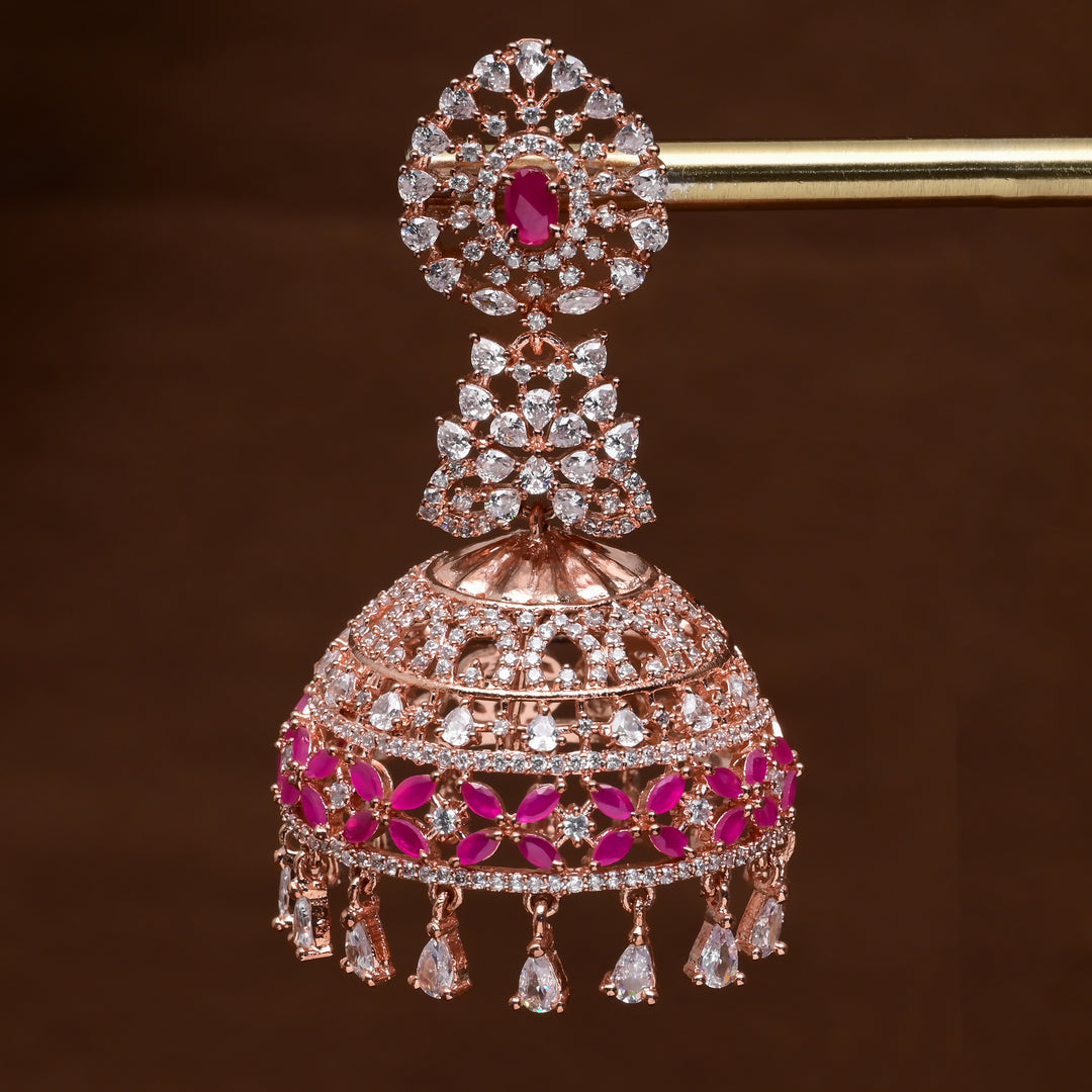CZ Jhumka Earrings